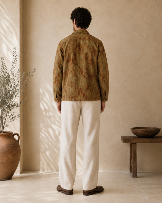 Men's Rust-Dyed Utility Jacket - Portrait