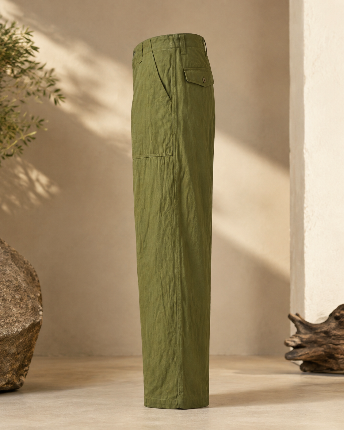 Olive Field Trouser - Side