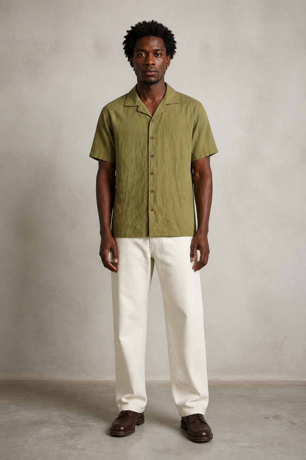 Cuban Collar Shirt Color 02 - Front