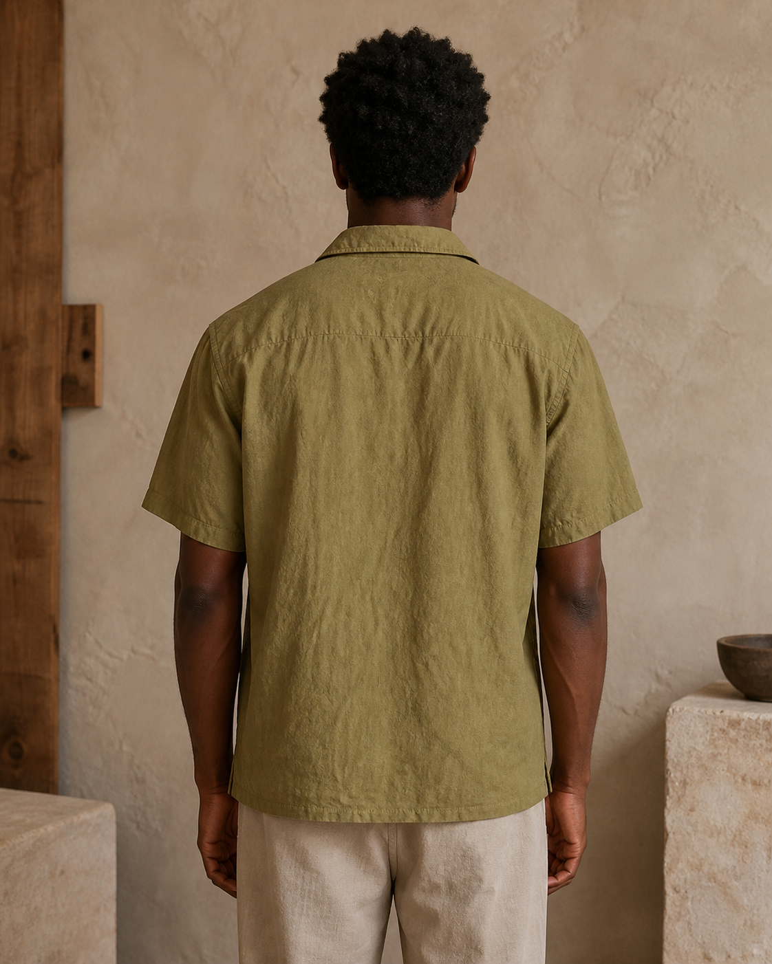 Cuban Collar Shirt Color 02 - Back
