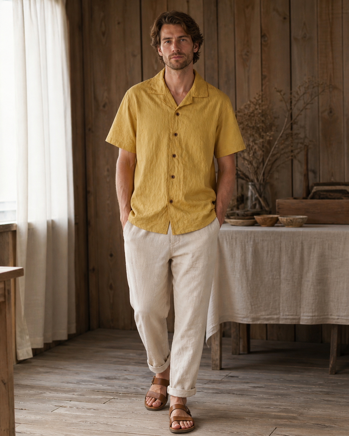 Cuban Collar Shirt Color 03 - Front