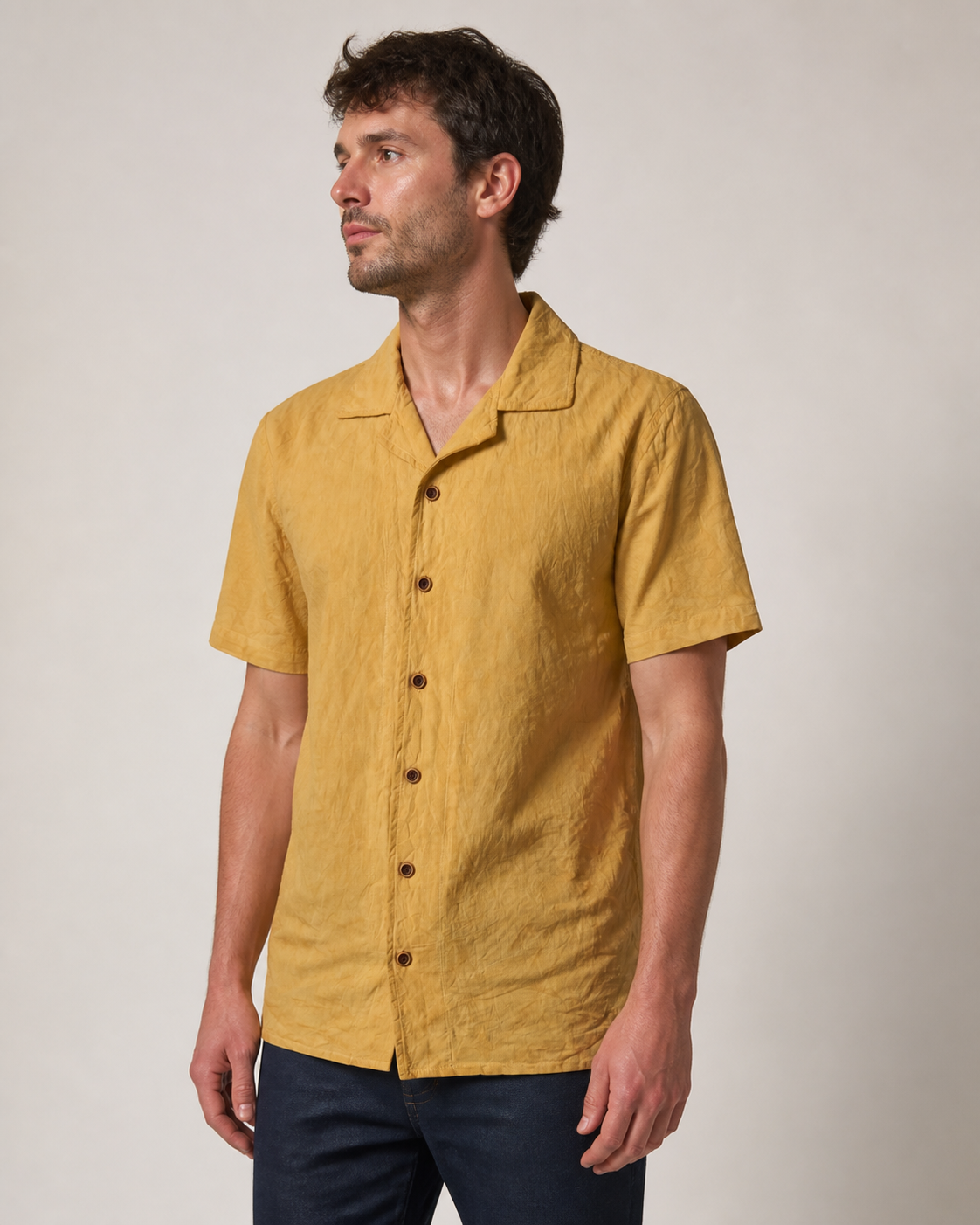Cuban Collar Shirt Color 03 - Side