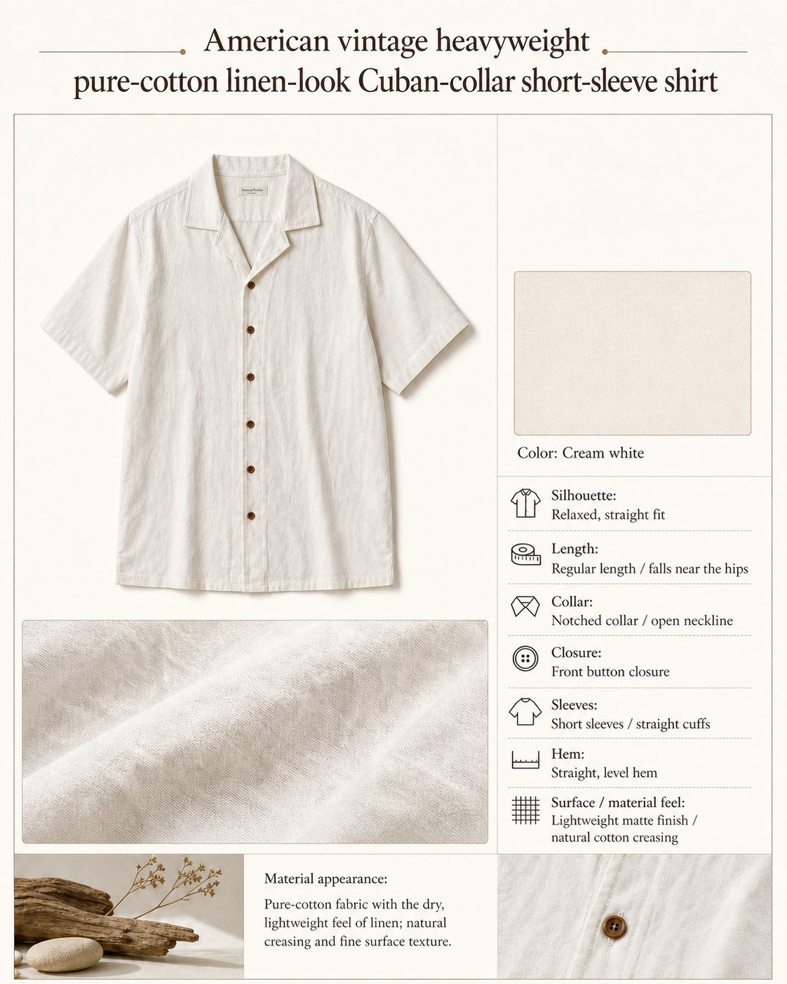 Cuban Collar Shirt - Technique Board