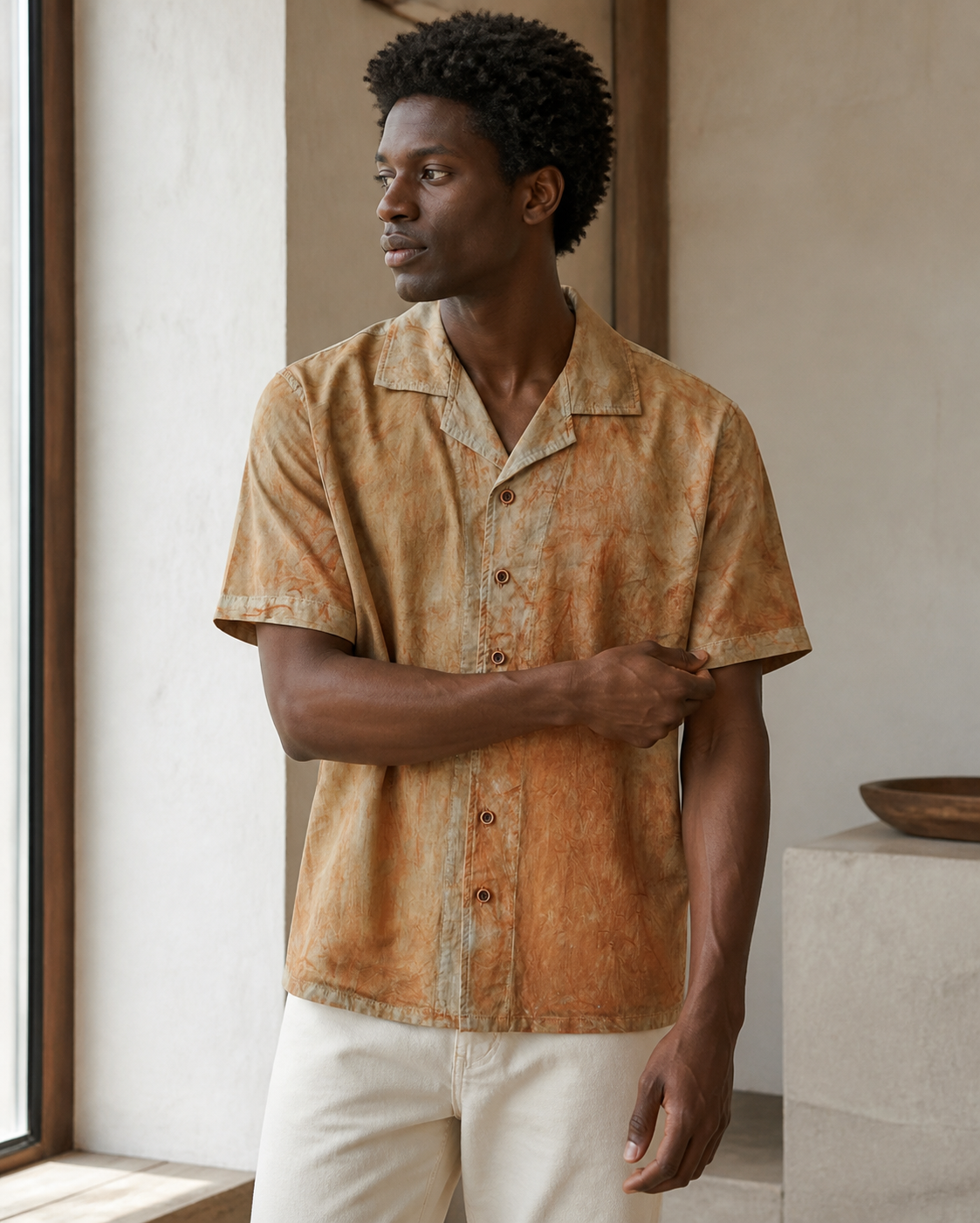 Persimmon Cuban Shirt Color 02 - Lifestyle Window