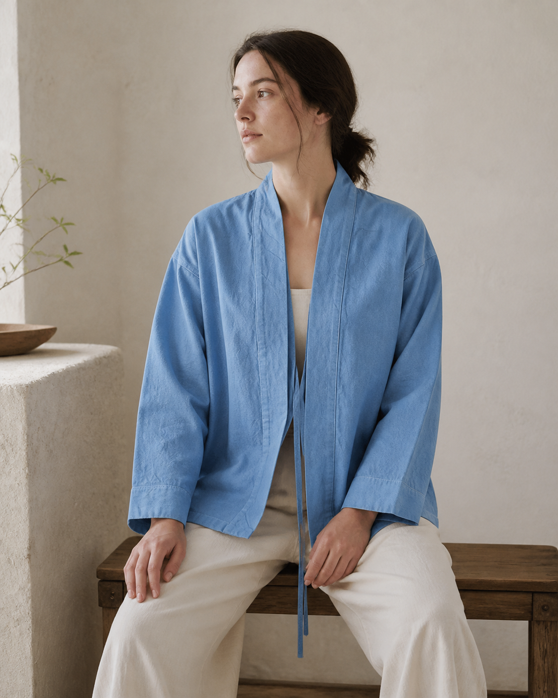 Indigo Noragi - Deep Indigo - Lifestyle Seated