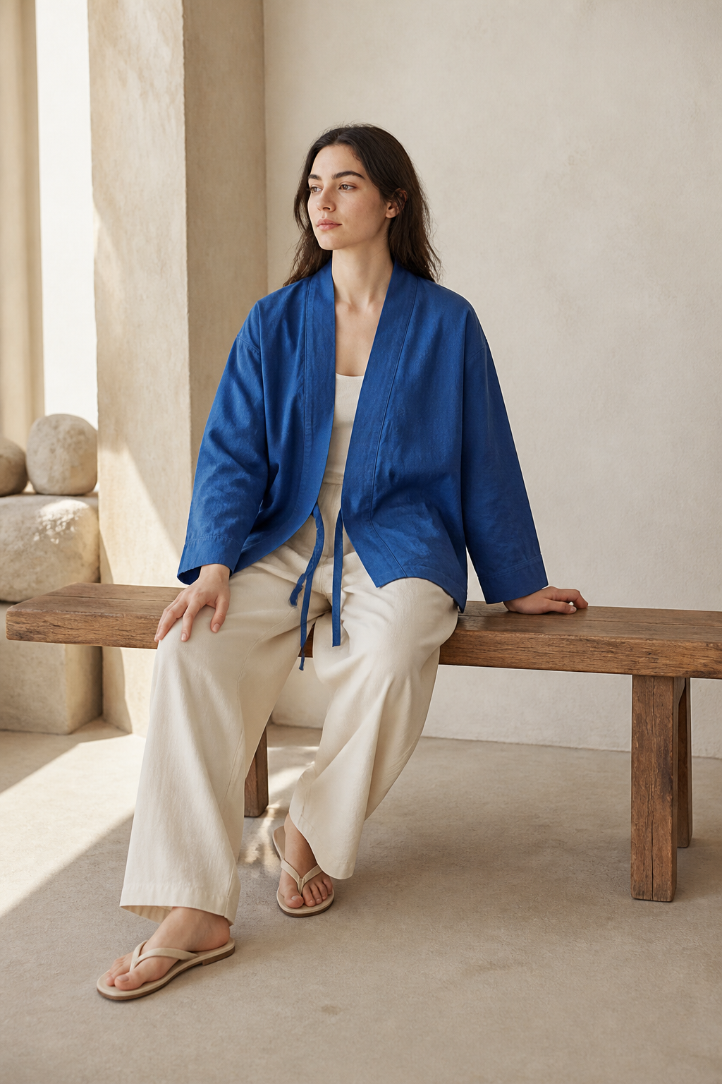 Indigo Noragi - Mid Indigo - Lifestyle Seated