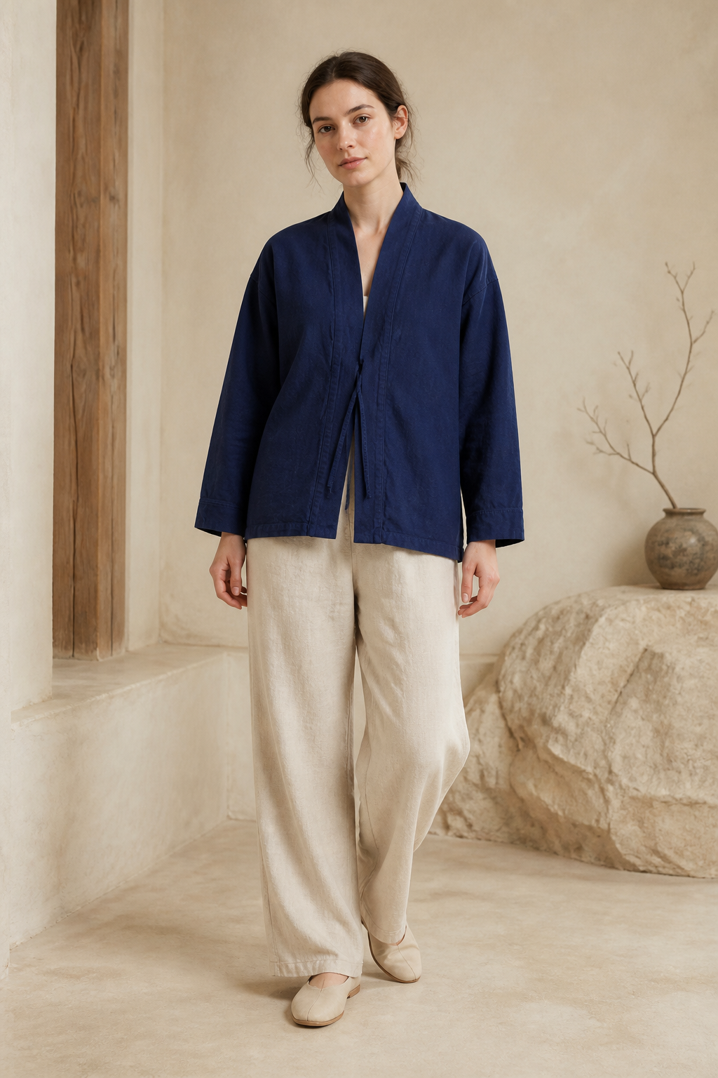 Indigo Noragi - Light Indigo - Front