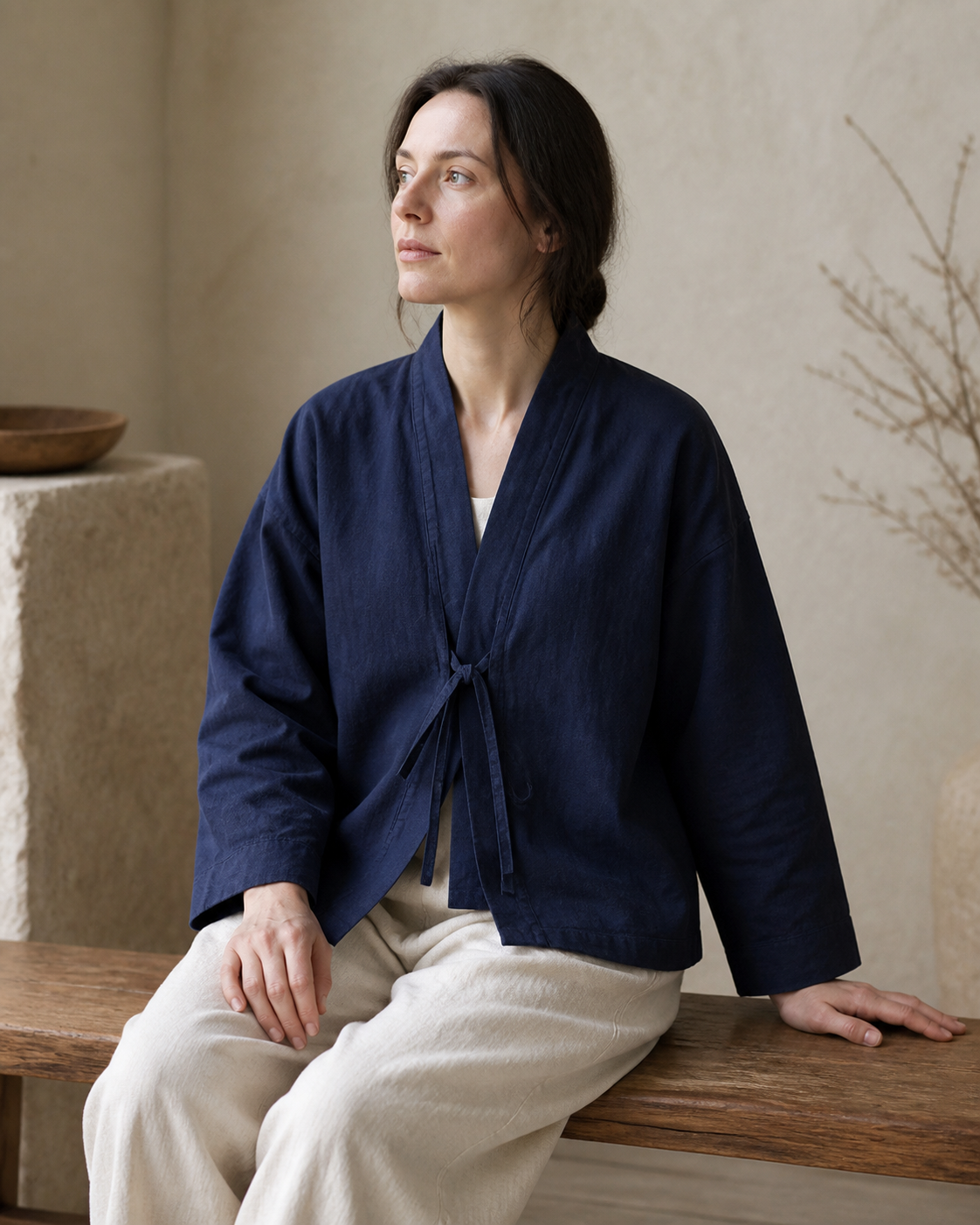 Indigo Noragi - Light Indigo - Lifestyle Seated