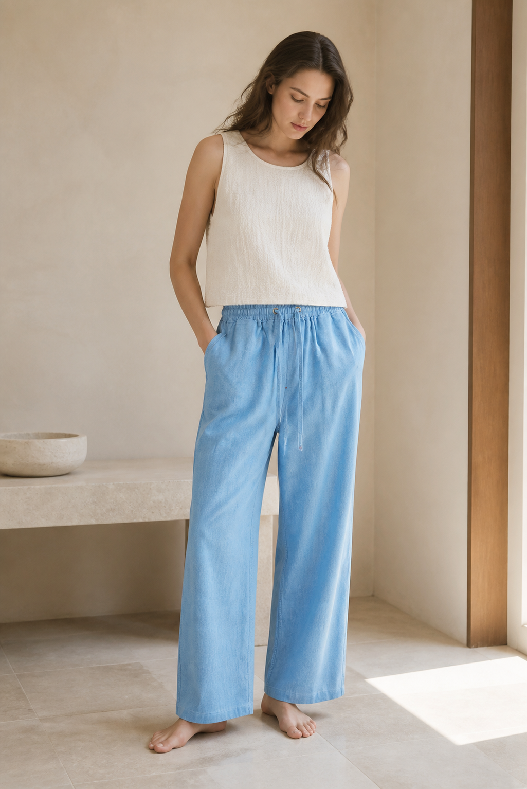 Indigo Wide-Leg Trousers - Brand Story
