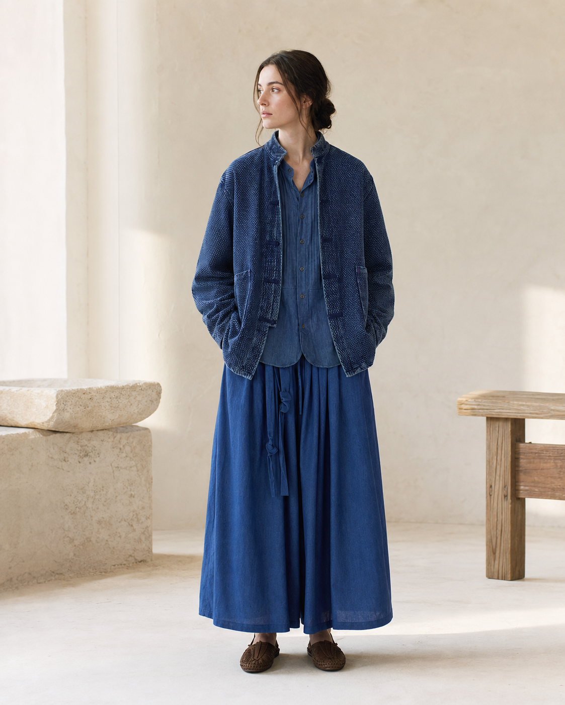 Indigo Frog-Button Jacket - Brand Story
