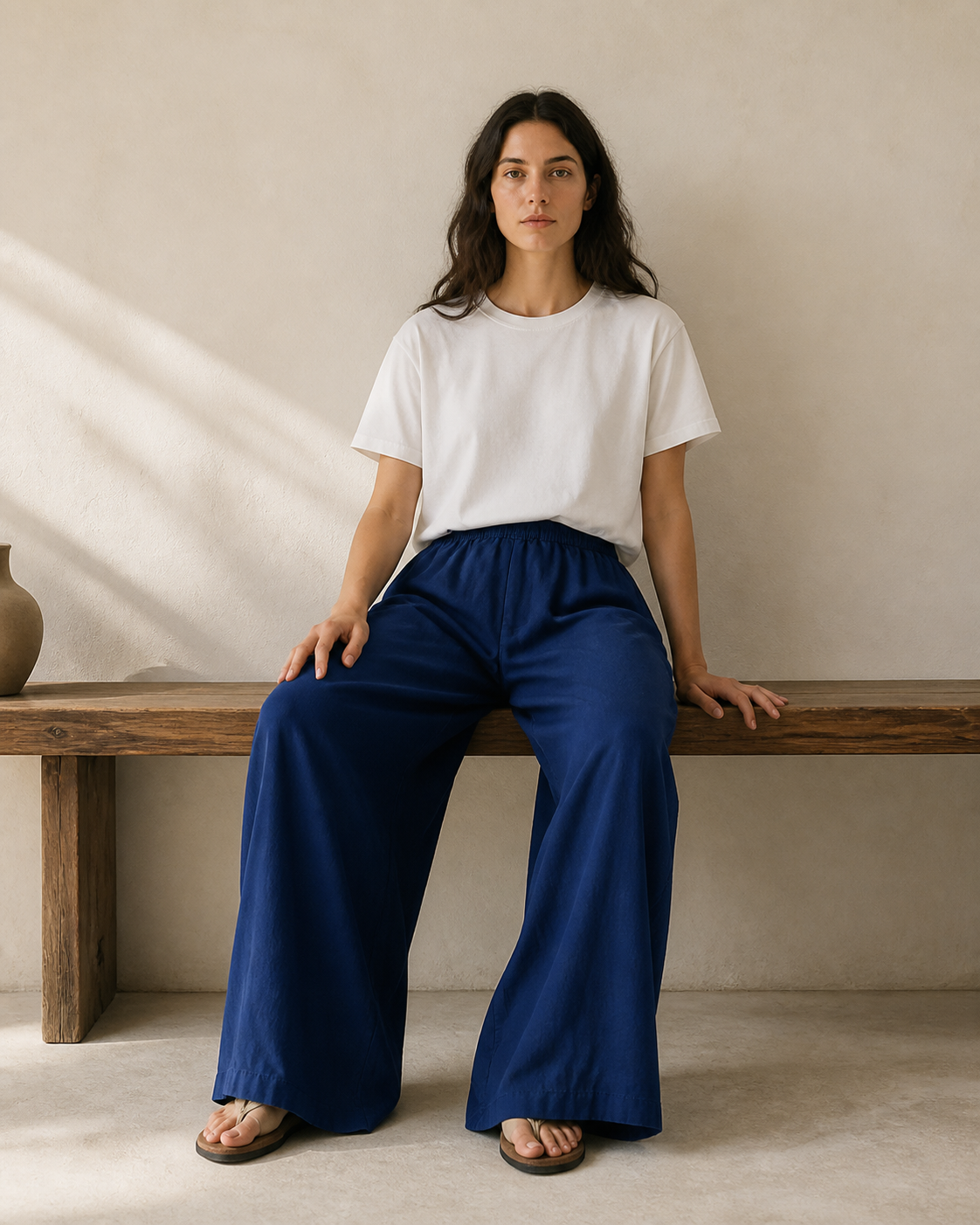 Indigo Flow Pant - Lifestyle Seated
