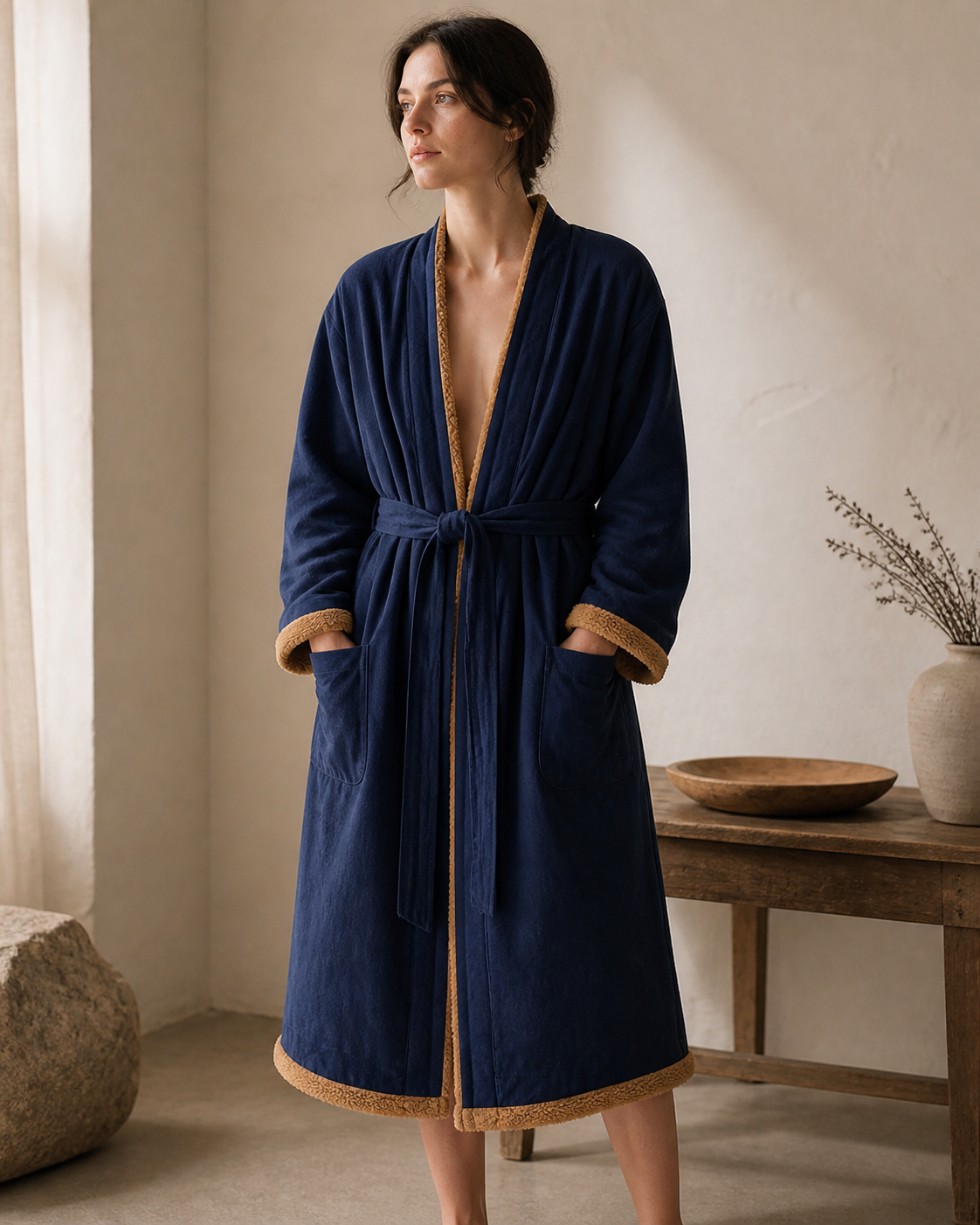 Navy Robe Coat - Brand Story