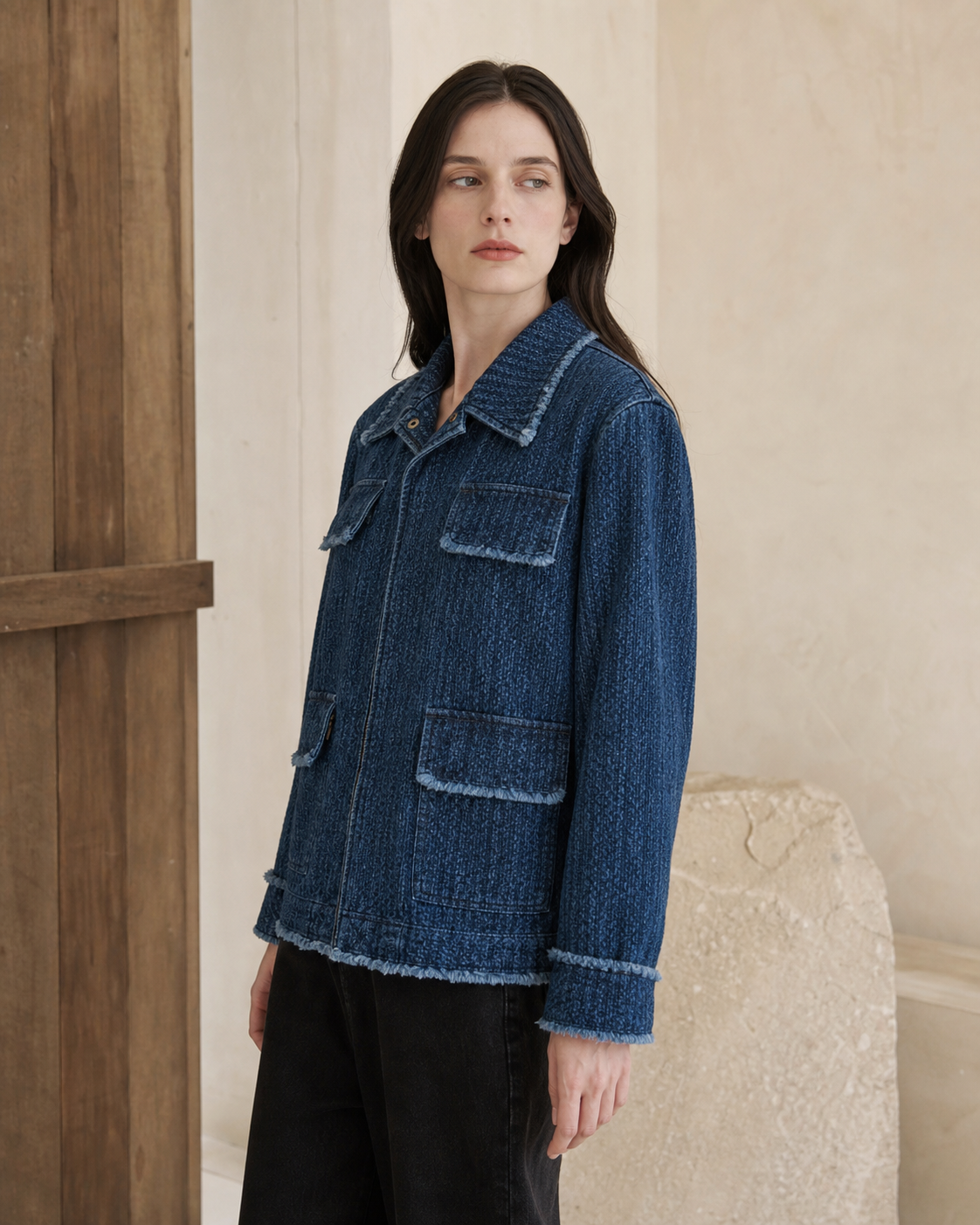 Indigo Field Jacket - Side View