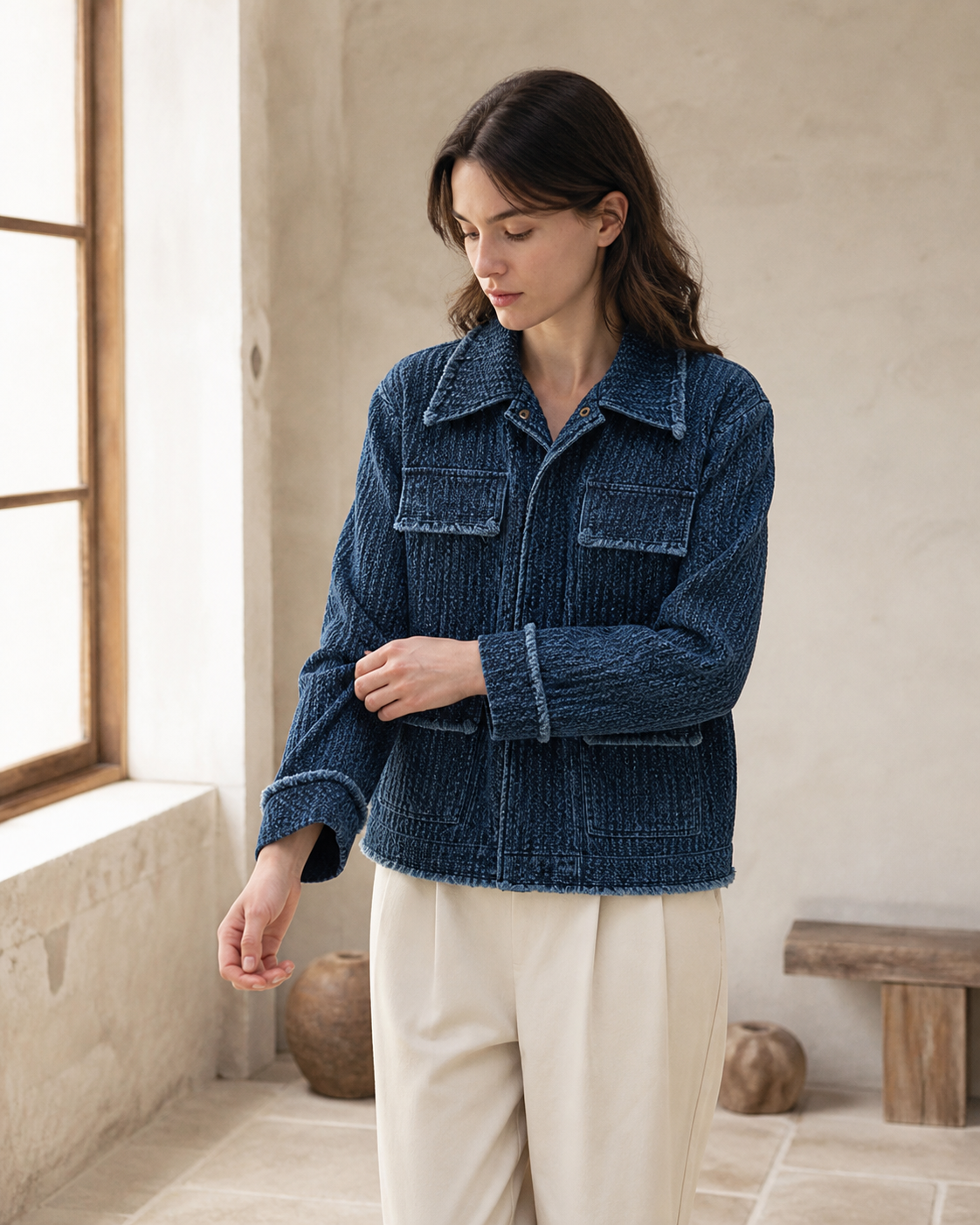 Indigo Field Jacket - Lifestyle Window