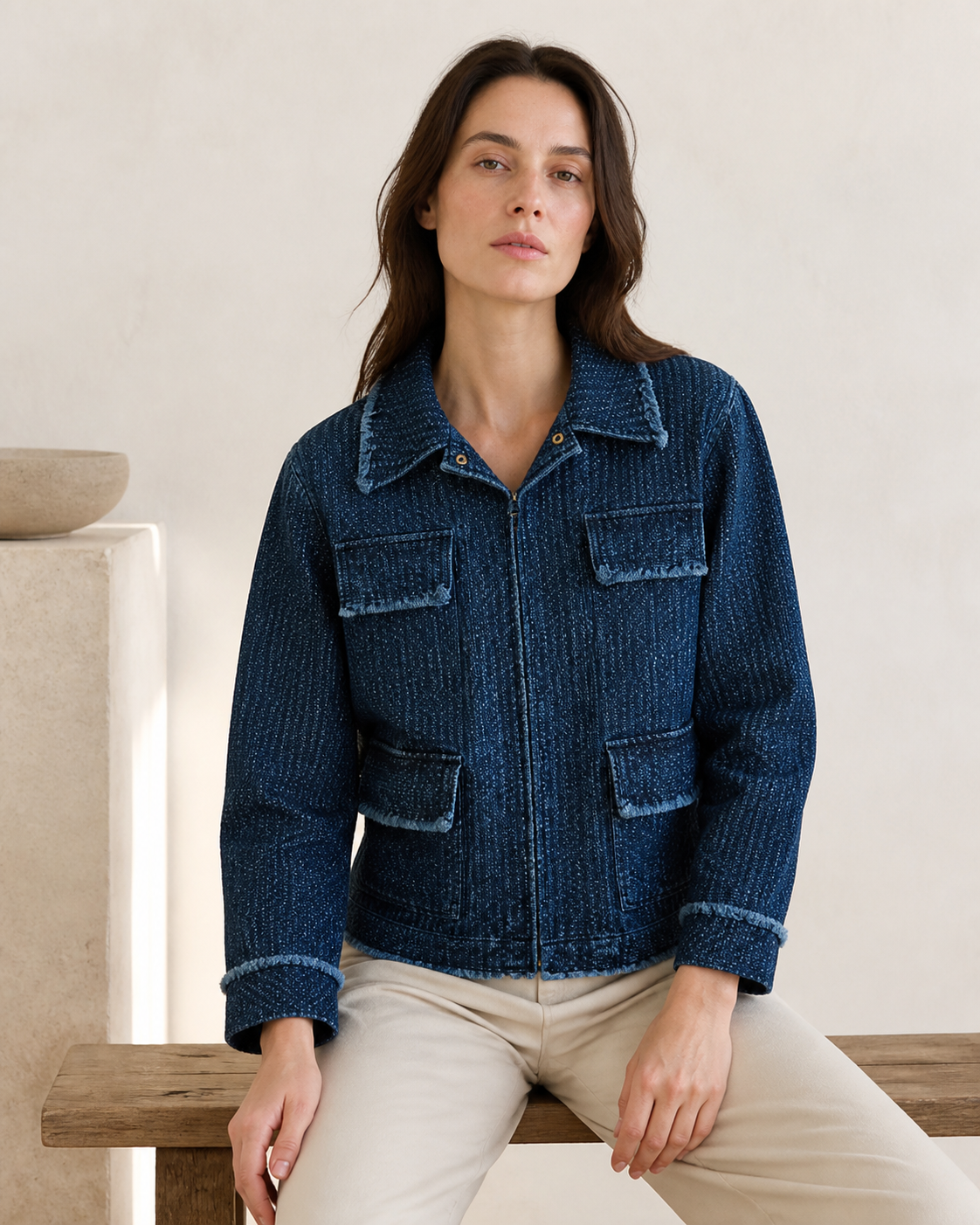Indigo Field Jacket - Lifestyle Standing