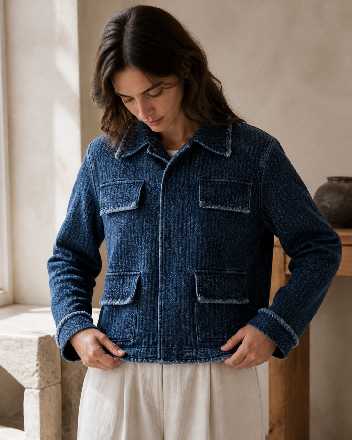 Indigo Field Jacket - Lifestyle Detail