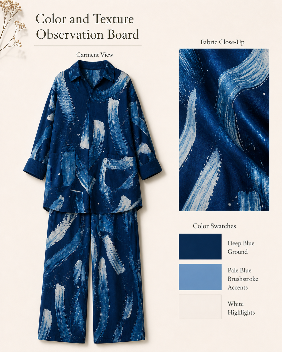 Brushstroke Shirt - Color & Texture Board