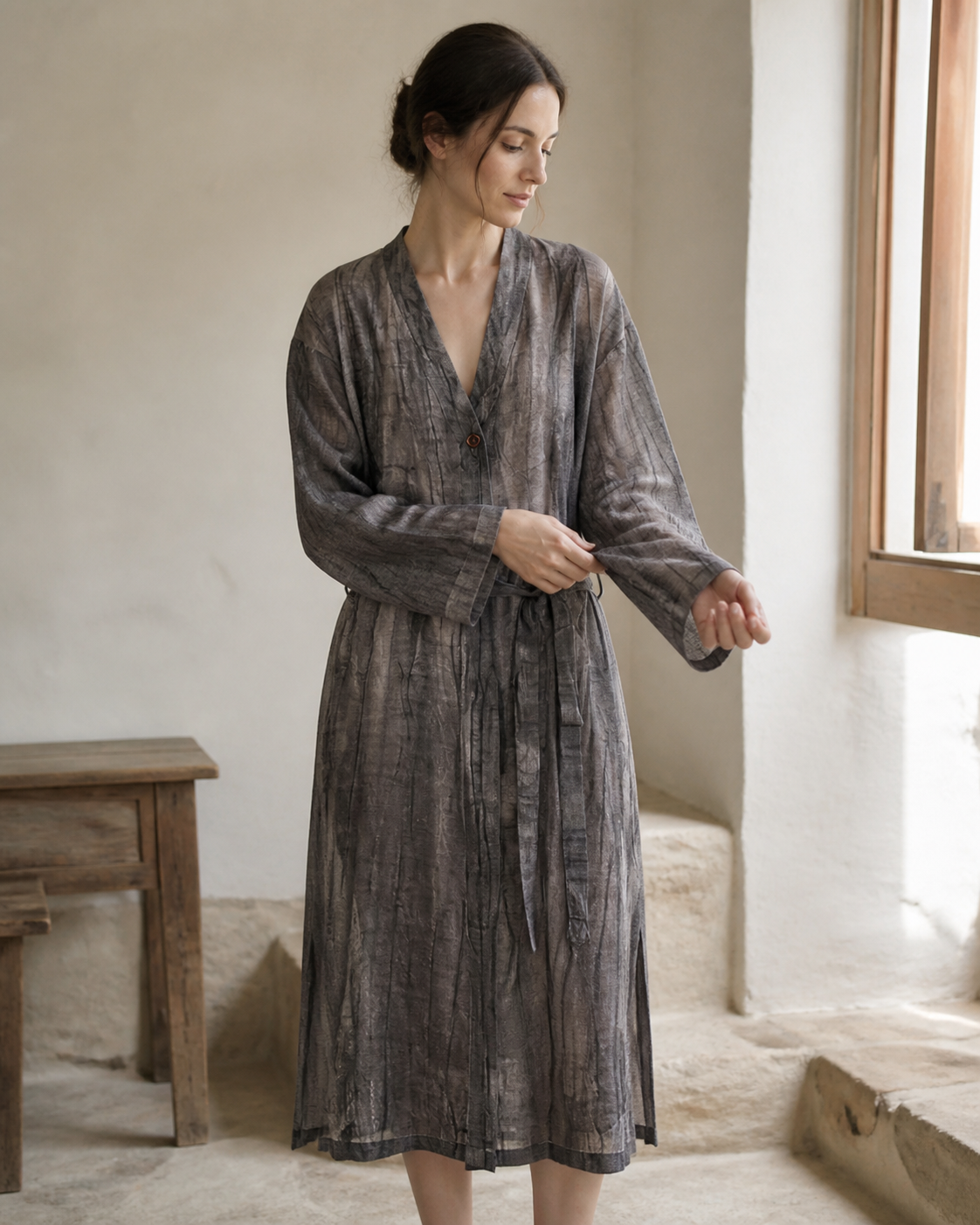 Mud Robe Coat - Lifestyle Window