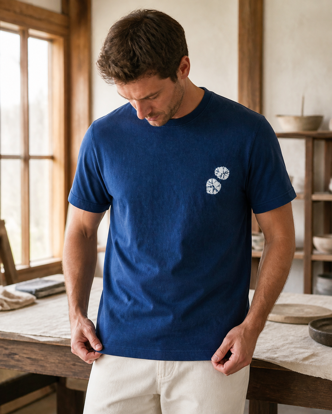 Indigo Circle Tee Color 01 - Lifestyle Detail