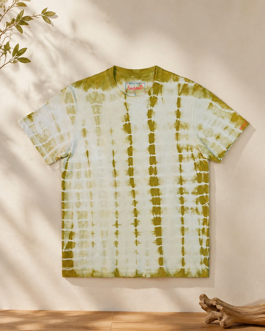 Onion Stripe Tee - Front (Color 01 Sand & Sage)