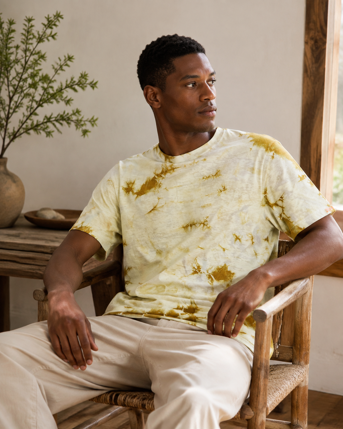 Onion Stripe Tee - Lifestyle Seated (Color 02)