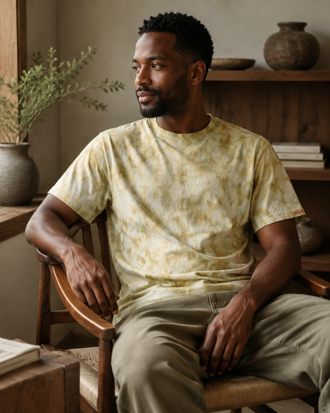 Onion Stripe Tee - Lifestyle Seated (Color 04)