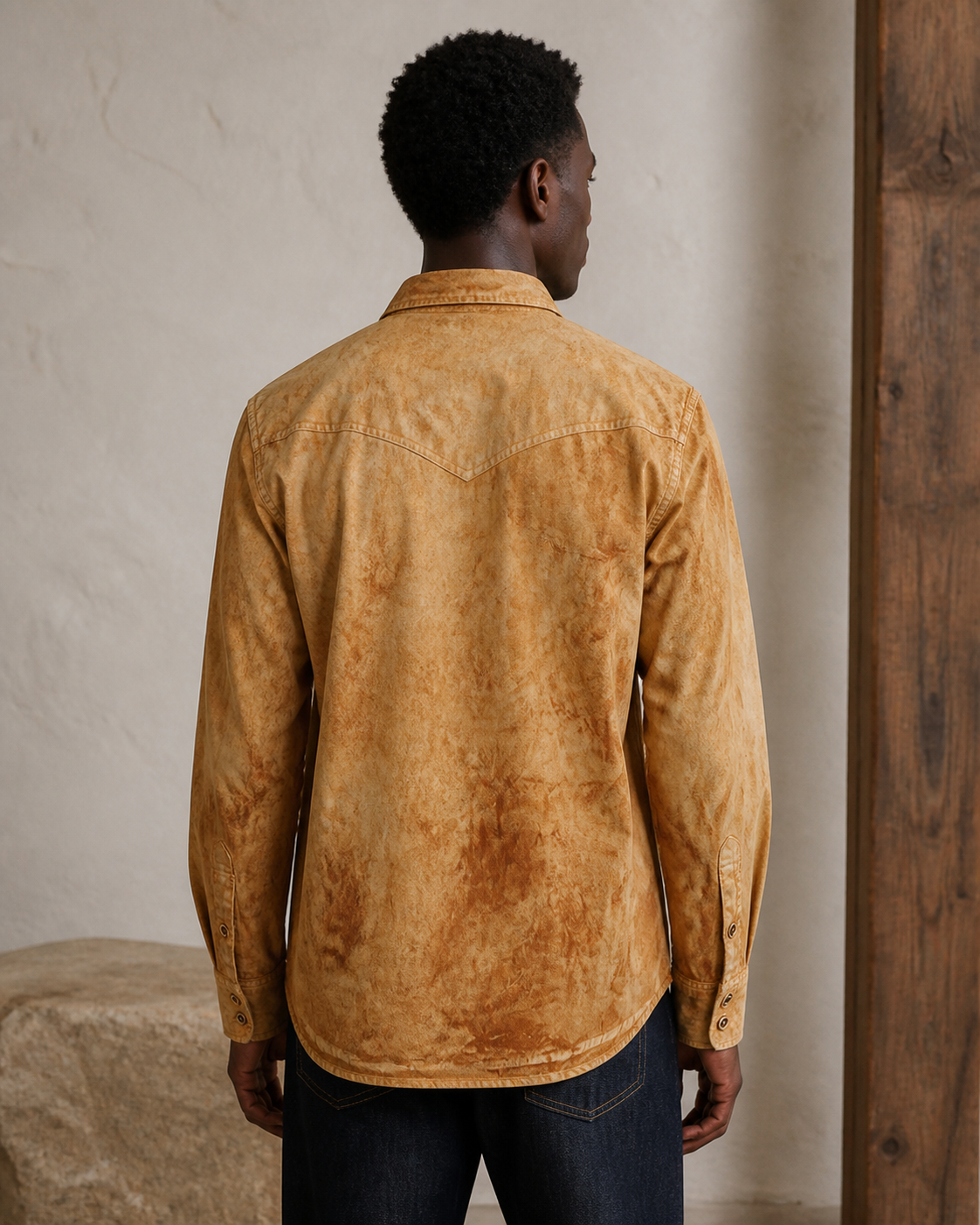Rust Western Shirt - Back View