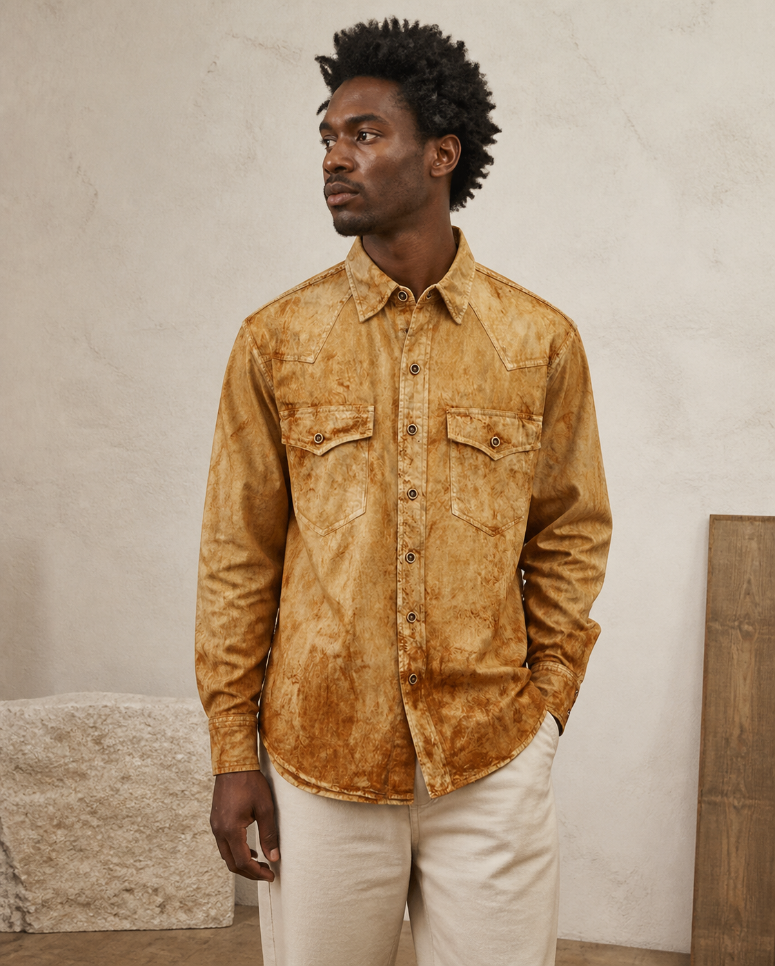 Rust Western Shirt - Side View