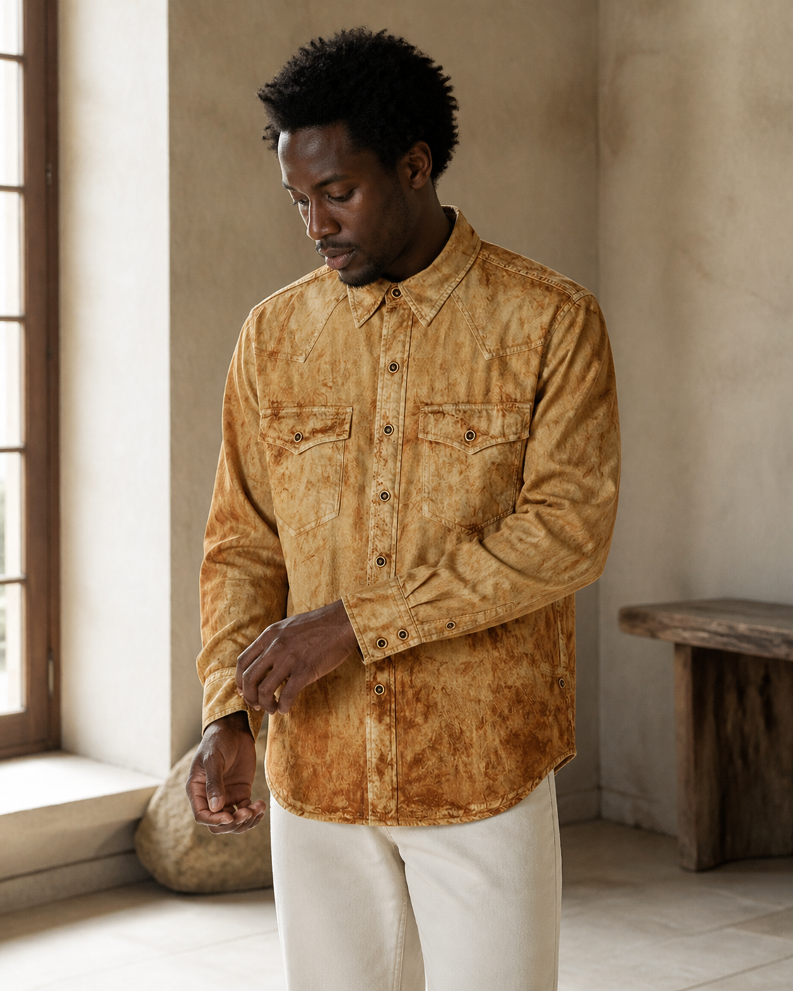 Rust Western Shirt - Lifestyle Window