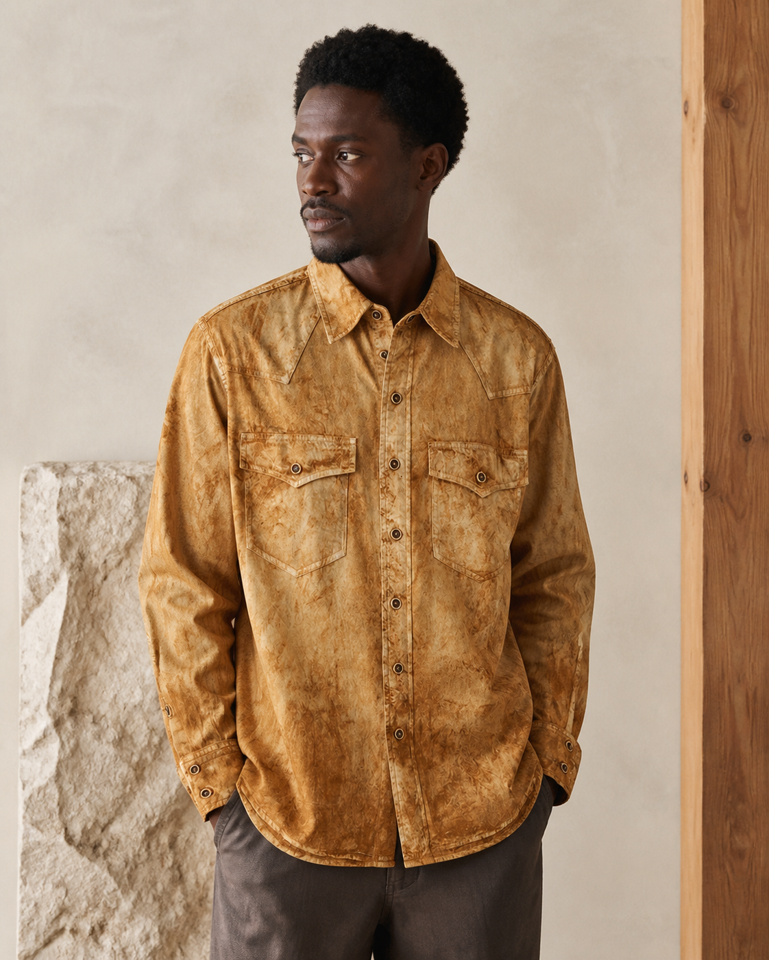 Rust Western Shirt - Construction Detail