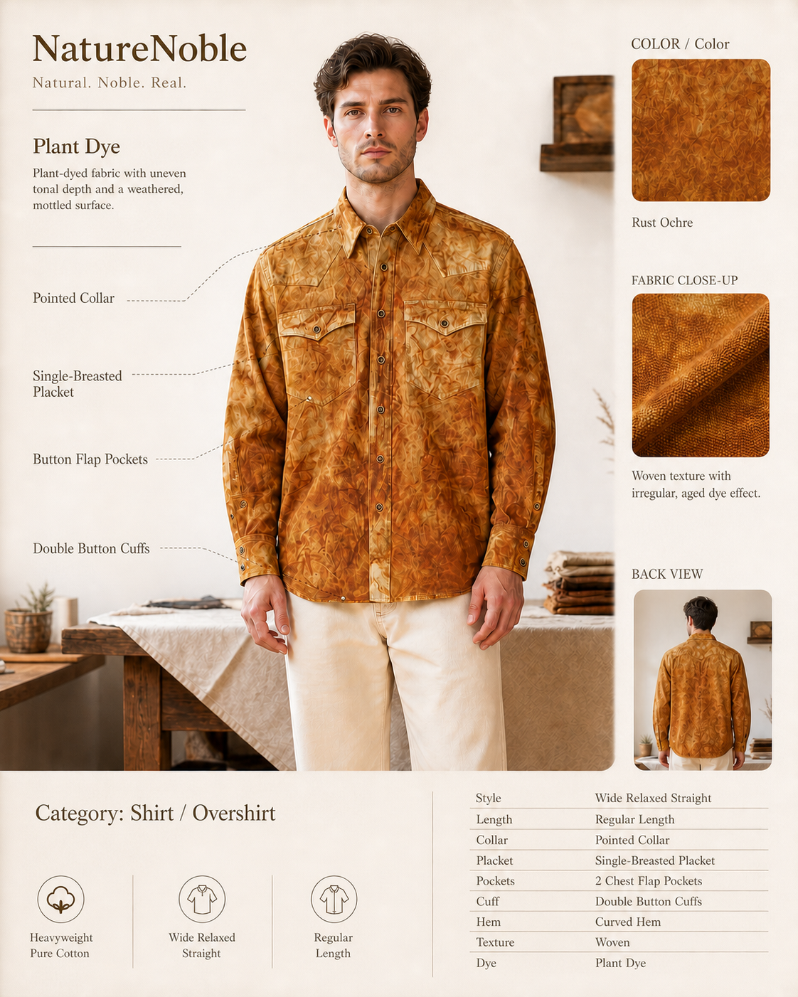 Rust Western Shirt - Technique Board