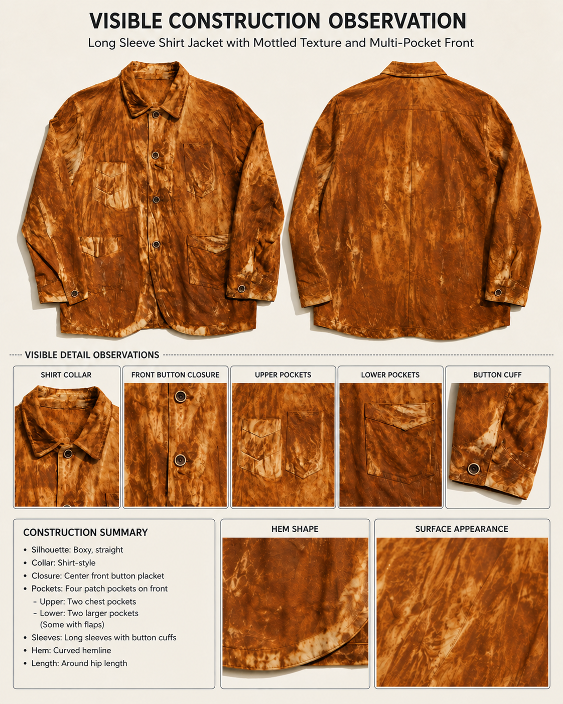Rust Rail Chore Coat - Technique Board