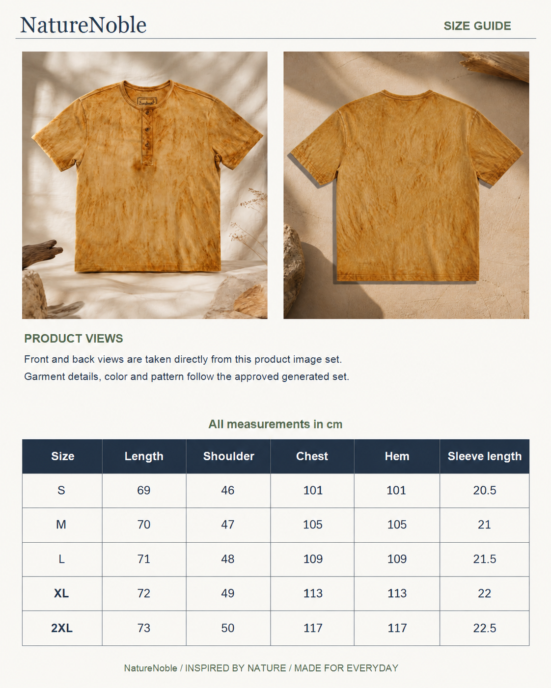 Amber Henley - Size Guide