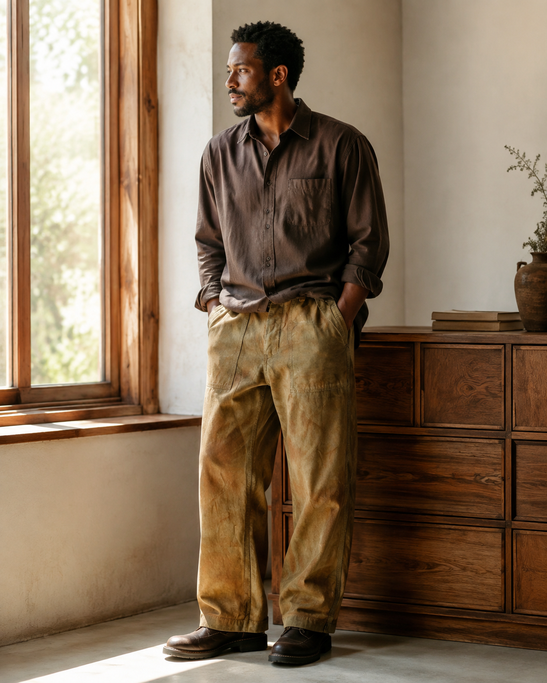 Mud Line Work Pants - Lifestyle Window (Color 01)