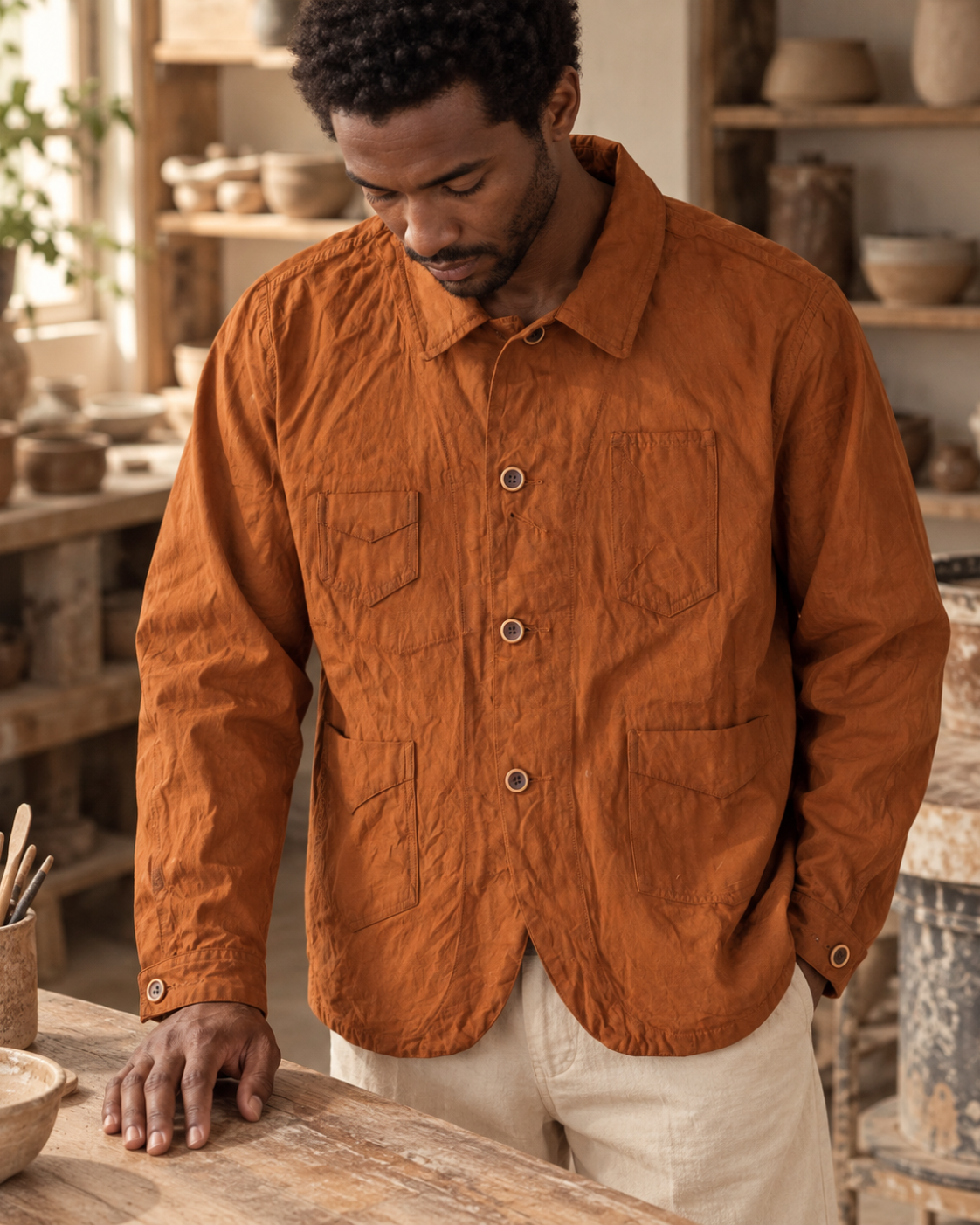 Gambiered Canvas Jacket - Lifestyle 03 (Color 01)