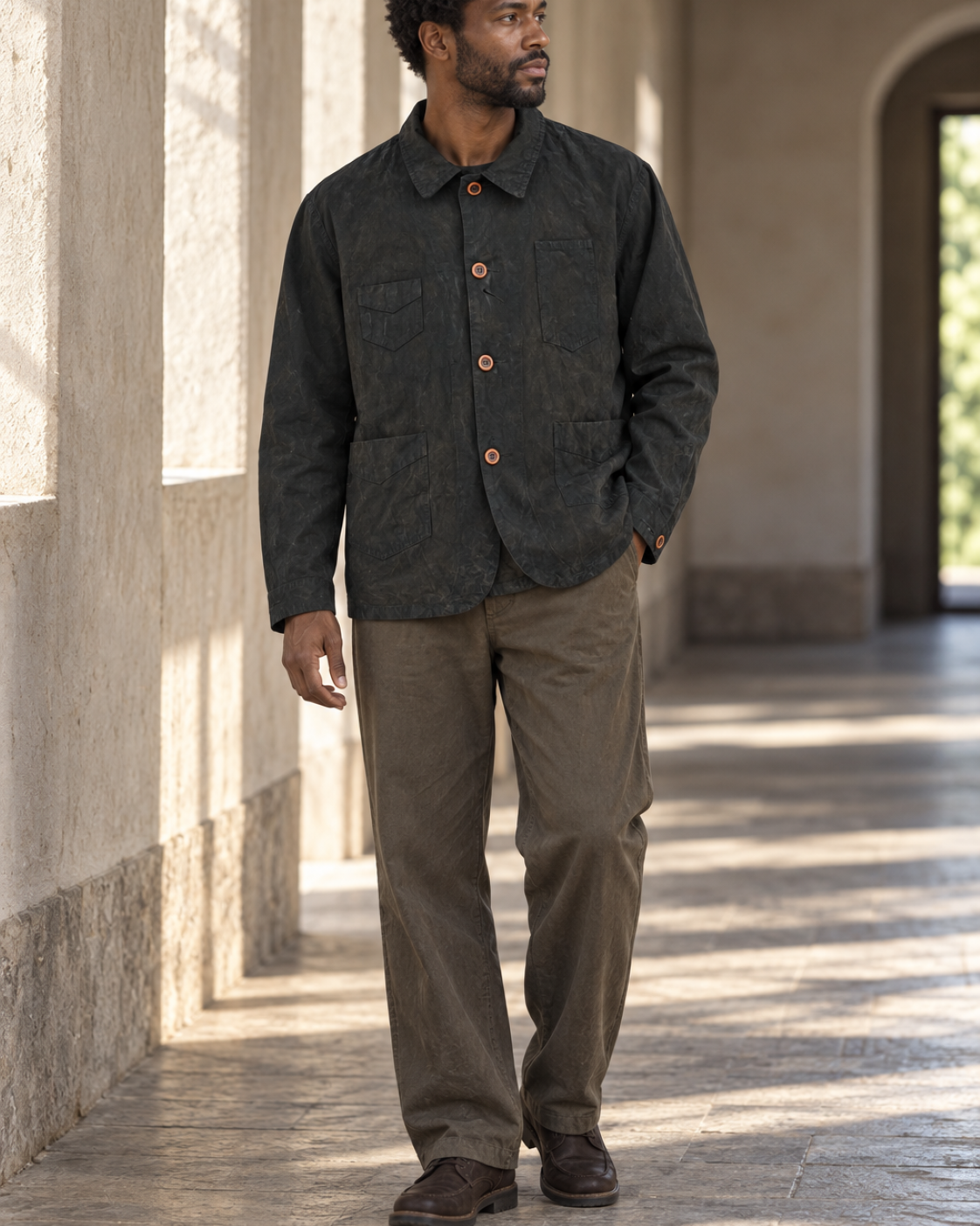 Gambiered Canvas Jacket - Lifestyle 01 (Color 02)