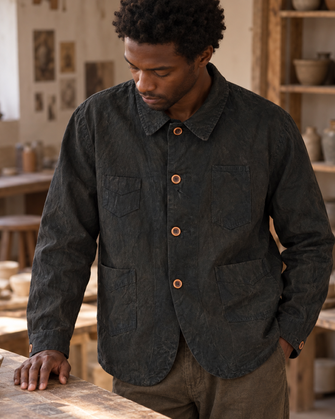 Gambiered Canvas Jacket - Lifestyle 02 (Color 02)